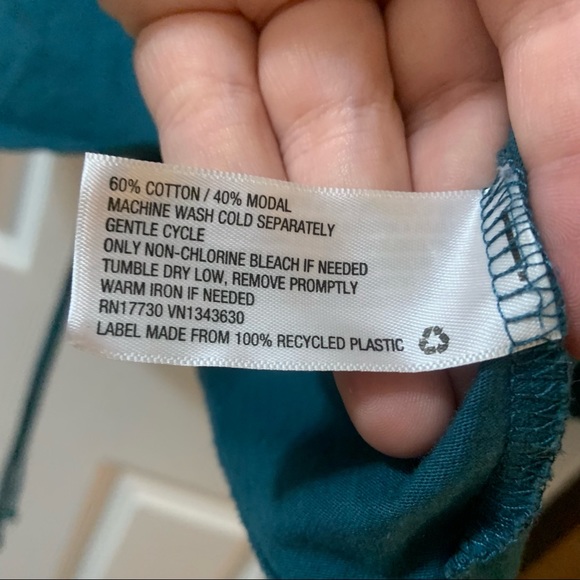 All in Motion Teal Short Sleeve Drawstring Cinch Back Tee XXL - Picture 7 of 9